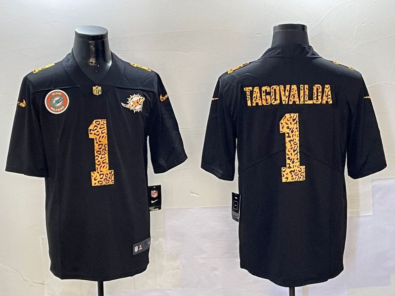 Men Miami Dolphins #1 Tagovailoa Black 2024 Nike Limited NFL Jersey style 01081->green bay packers->NFL Jersey